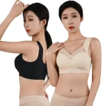 1pc Womens Ice Silk Wireless Bra Lace Mesh Underwear Push-Up Sports Lingerie Thin Cup U-Back Bra Sleep Wide Straps Sujetador