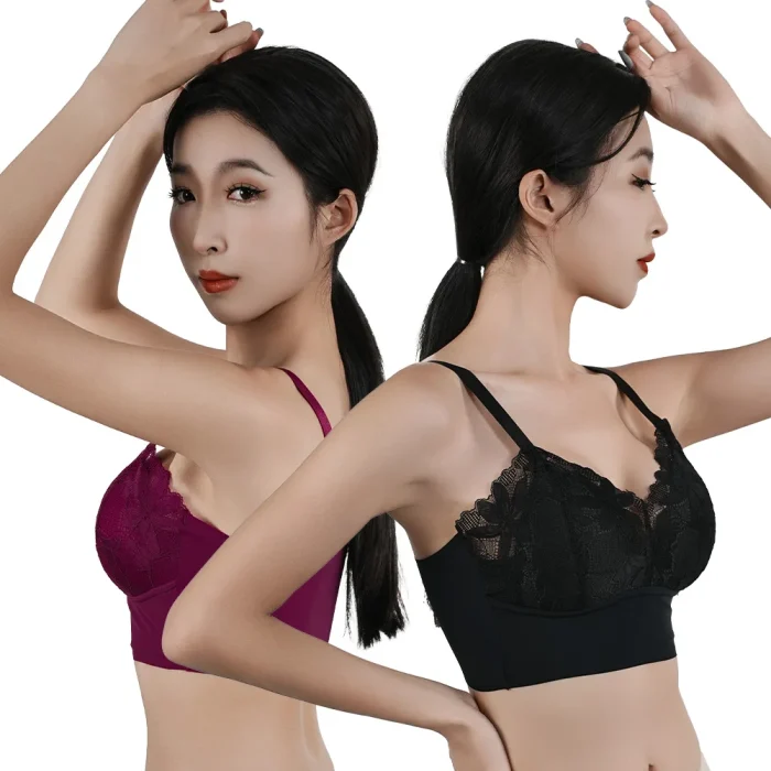 Sexy Lace Plus Size Women's Bra Comfortable Breathable Back Vest Sports Seamless Underwear Woman Gathered Wrapped Chest Bralette - Image 5
